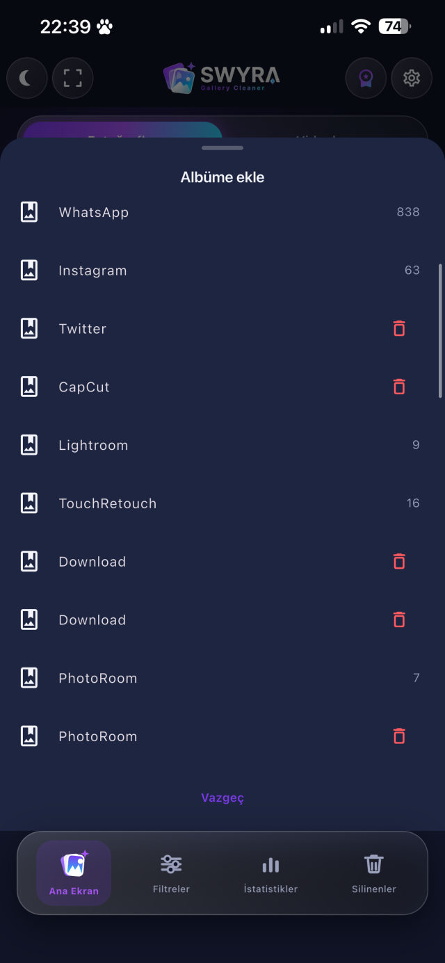 Swyra app screenshot