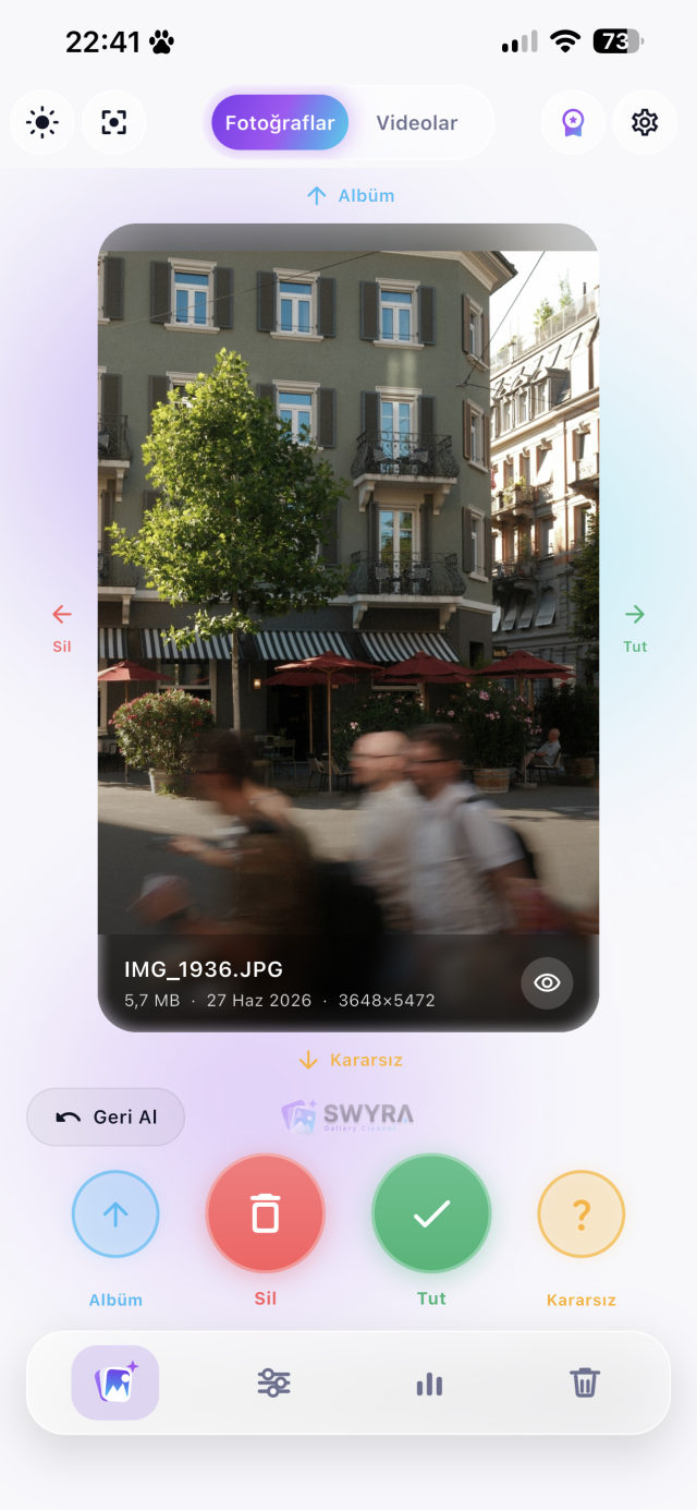 Swyra app screenshot